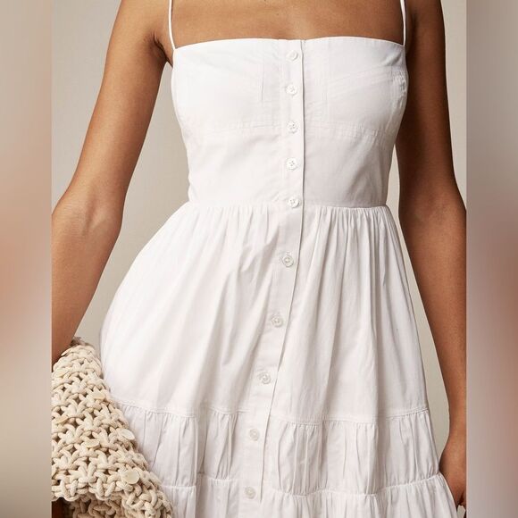NWT J CREW A-line midi dress in cotton poplin - Picture 4 of 8